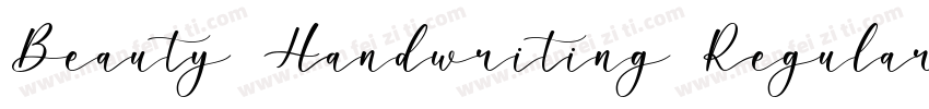 Beauty Handwriting Regular字体转换
